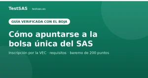 Cómo apuntarse a la bolsa única del SAS: guía verificada con el BOJA