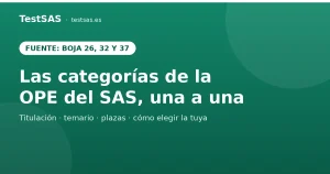 Las categorías de la OPE del SAS: titulación, temario y plazas