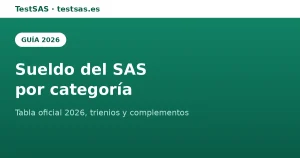 Sueldo del SAS 2026 por categoría: tabla oficial y complementos