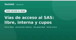 Vías de acceso al SAS: turno libre, promoción interna y cupos
